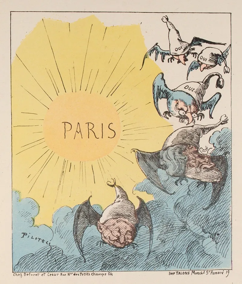 Actualites La Lumiere Leur Fait Peur Wall Art by Georges Pilotelle - High-Resolution Digital Print