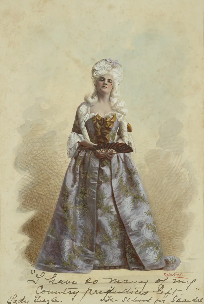 Ada Rehan As Lady Teazle In The Play School For Scandal Wall Art by Conrad A. Müller - High-Resolution Digital Print