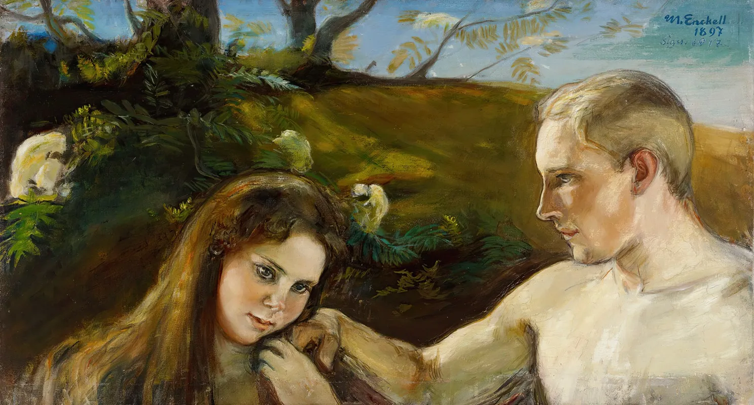 Adam And Eve 21 Wall Art by Magnus Enckell - High-Resolution Digital Print