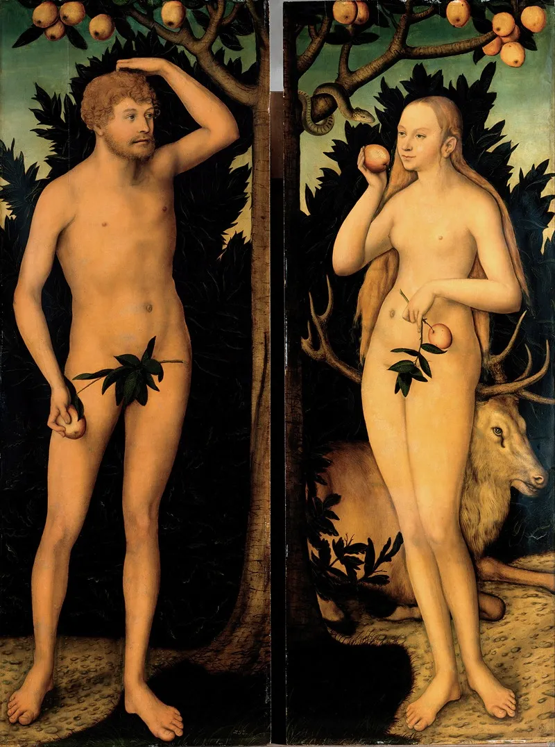 Adam And Eve 27 Wall Art by Lucas Cranach the Younger - High-Resolution Digital Print