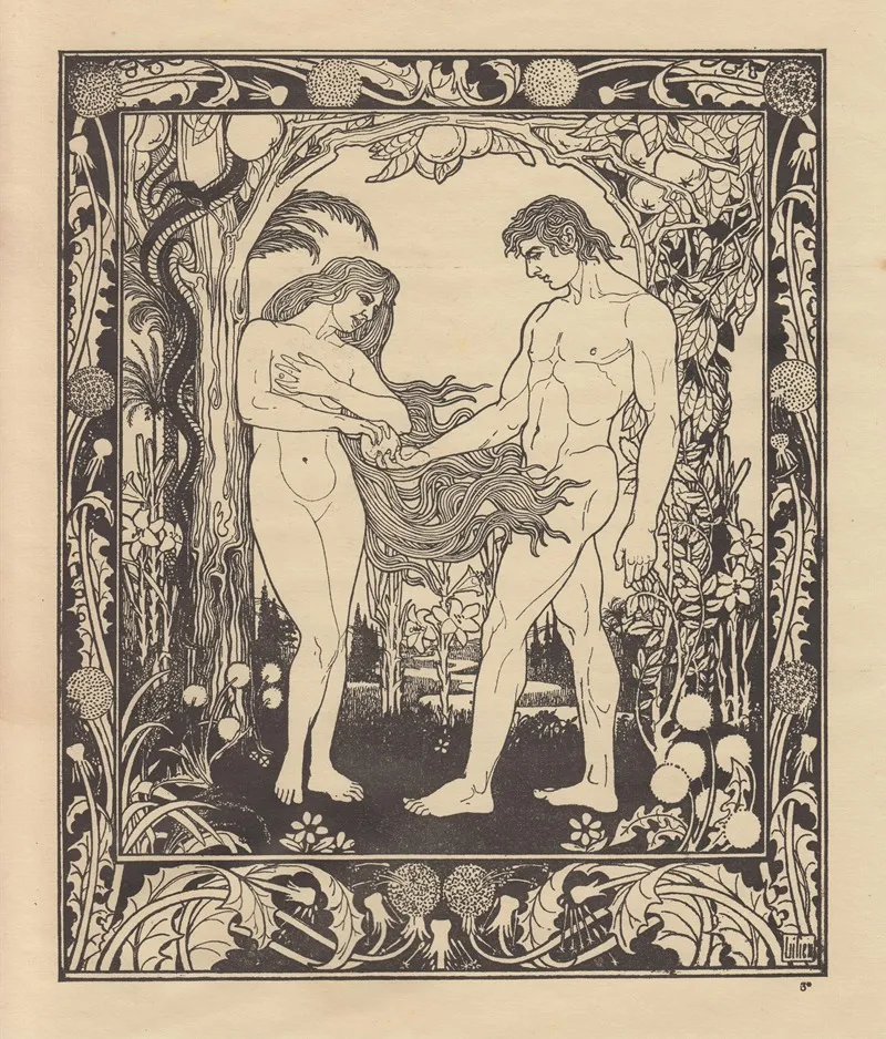 Adam And Eve 37 Wall Art by Ephraim Moses Lilien - High-Resolution Digital Print