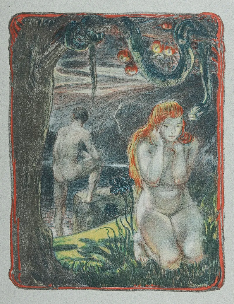 Adam And Eve 45 Wall Art by Ludwig von Hofmann - High-Resolution Digital Print