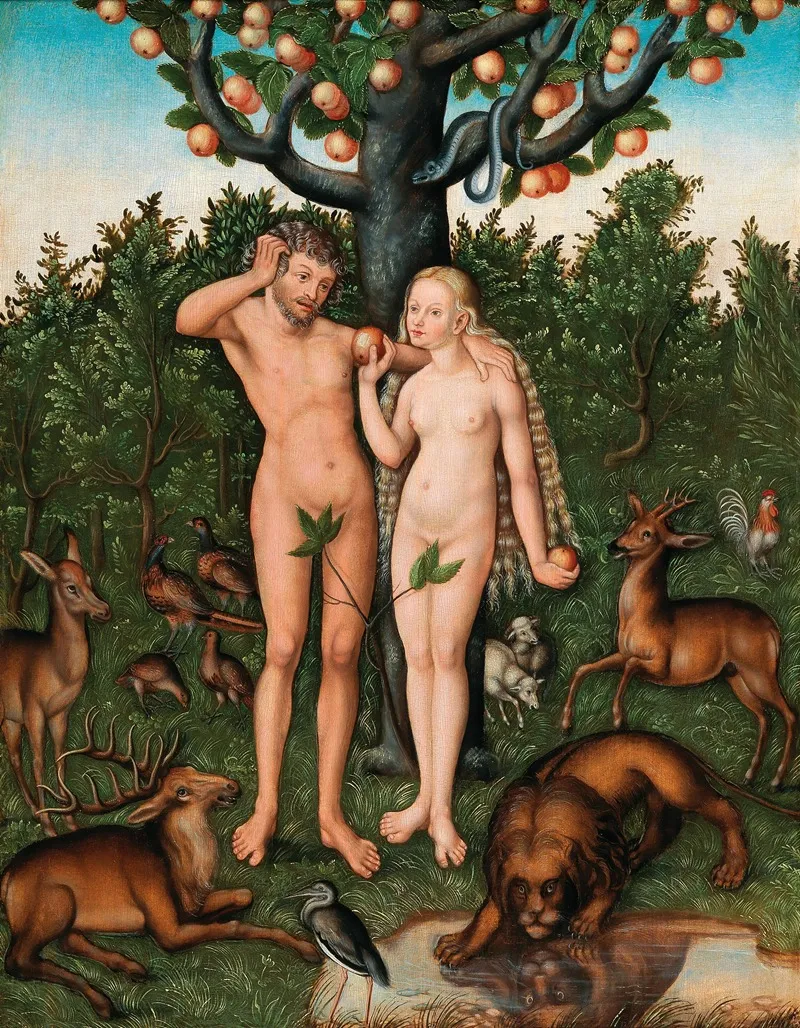 Adam And Eve And The Tree Of Knowledge Wall Art by Antonius Heusler - High-Resolution Digital Print