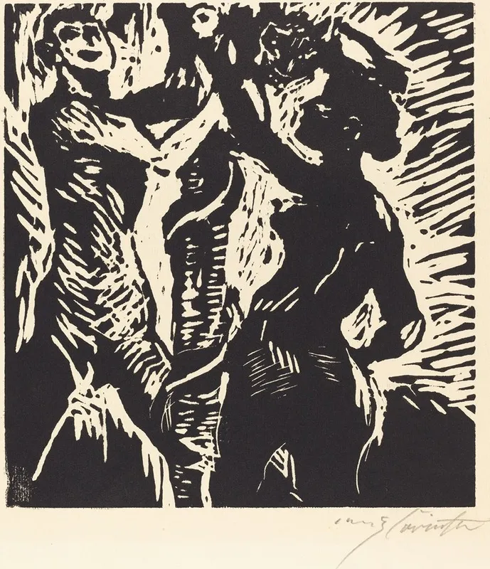 Adam And Eve Der Sundenfall Wall Art by Lovis Corinth - Canvas Print