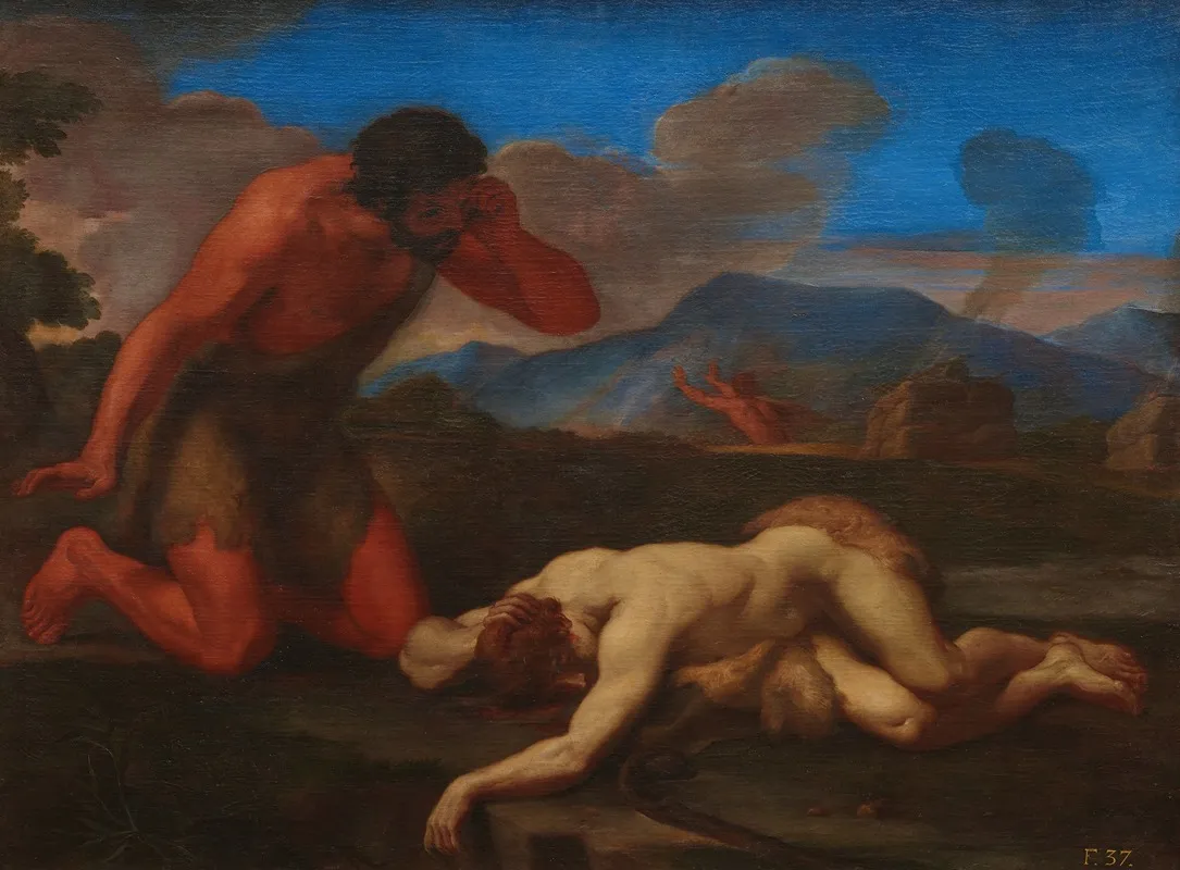 Adam Discovering The Body Of Abe Wall Art by Carlo Magnone - High-Resolution Digital Print