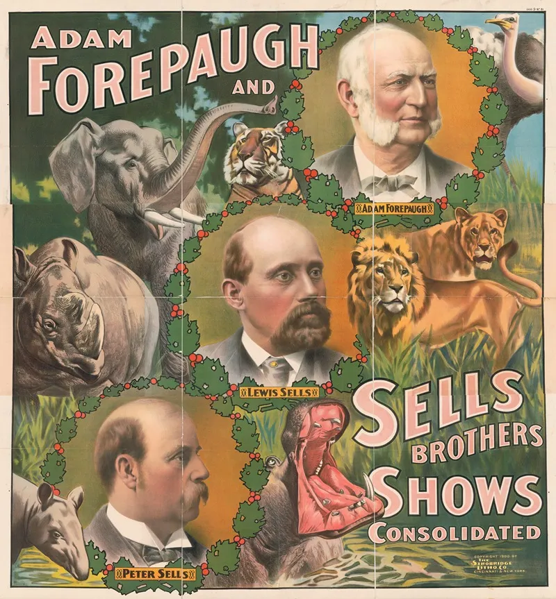 Adam Forepaugh And Sells Brothers Shows Consolidated The 5 Famous Millettes Pre Eminent Acrobatic Marvels