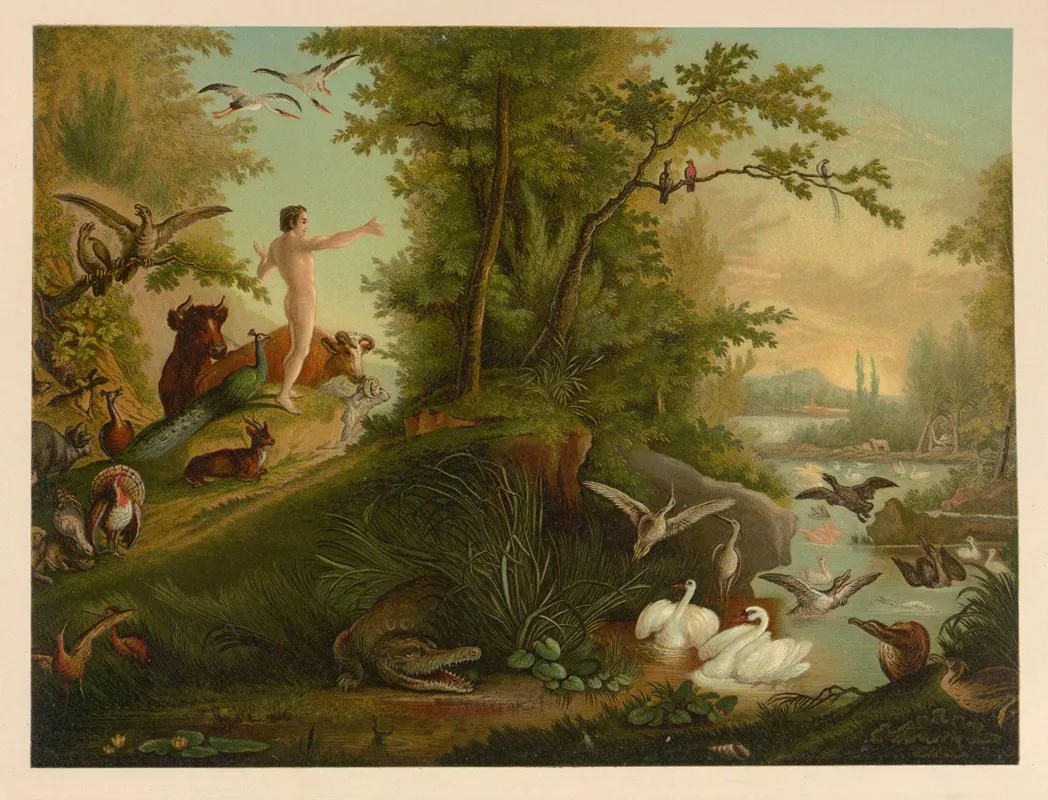 Adam In Paradise Wall Art by Jan Ladislaw Sýkora - High-Resolution Digital Print