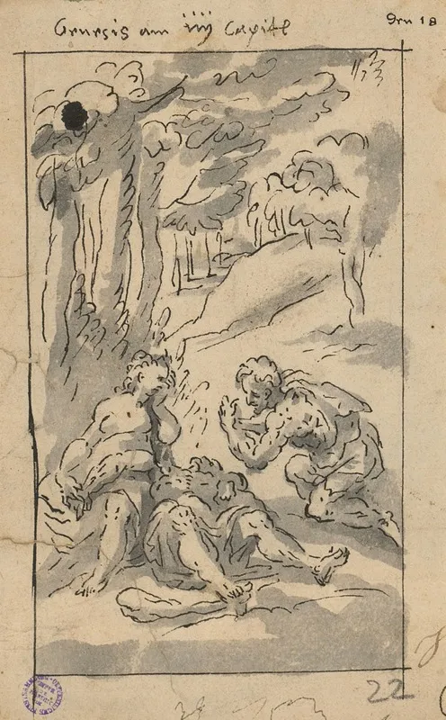 Adam Und Eva Beweinen Den Toten Abel