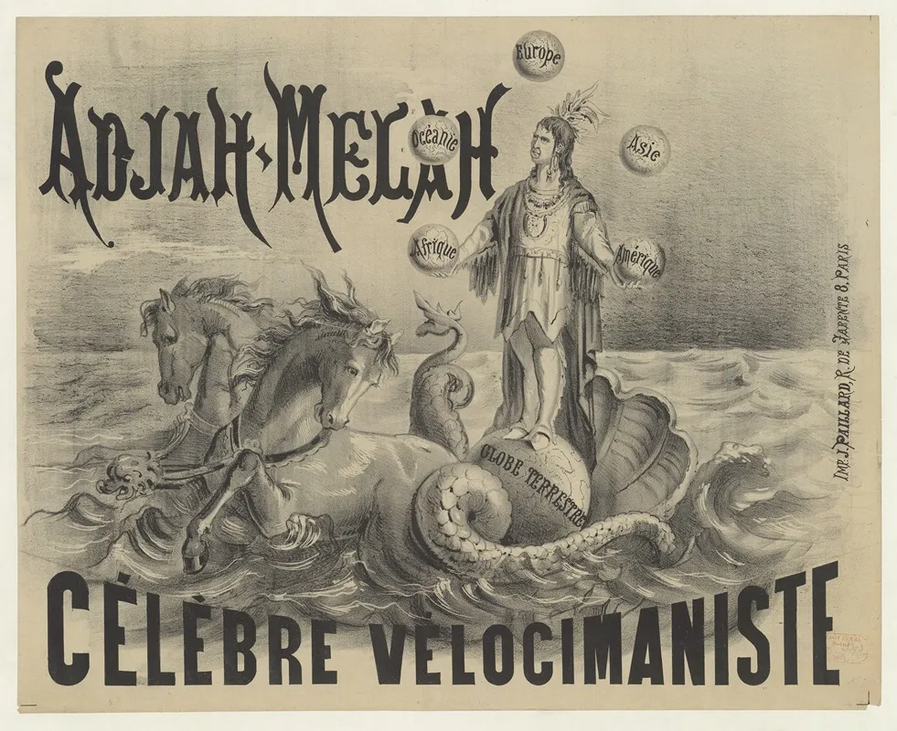 Adjah Melah Celebre Velocimaniste Wall Art by Impr. J. Paillard - High-Resolution Digital Print