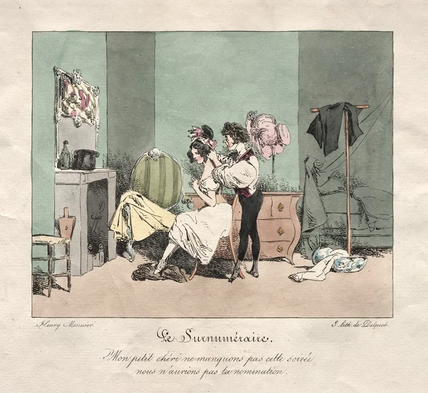 Administrative Customs Supernumerary Wall Art by Henry Bonaventure Monnier - High-Resolution Digital Print