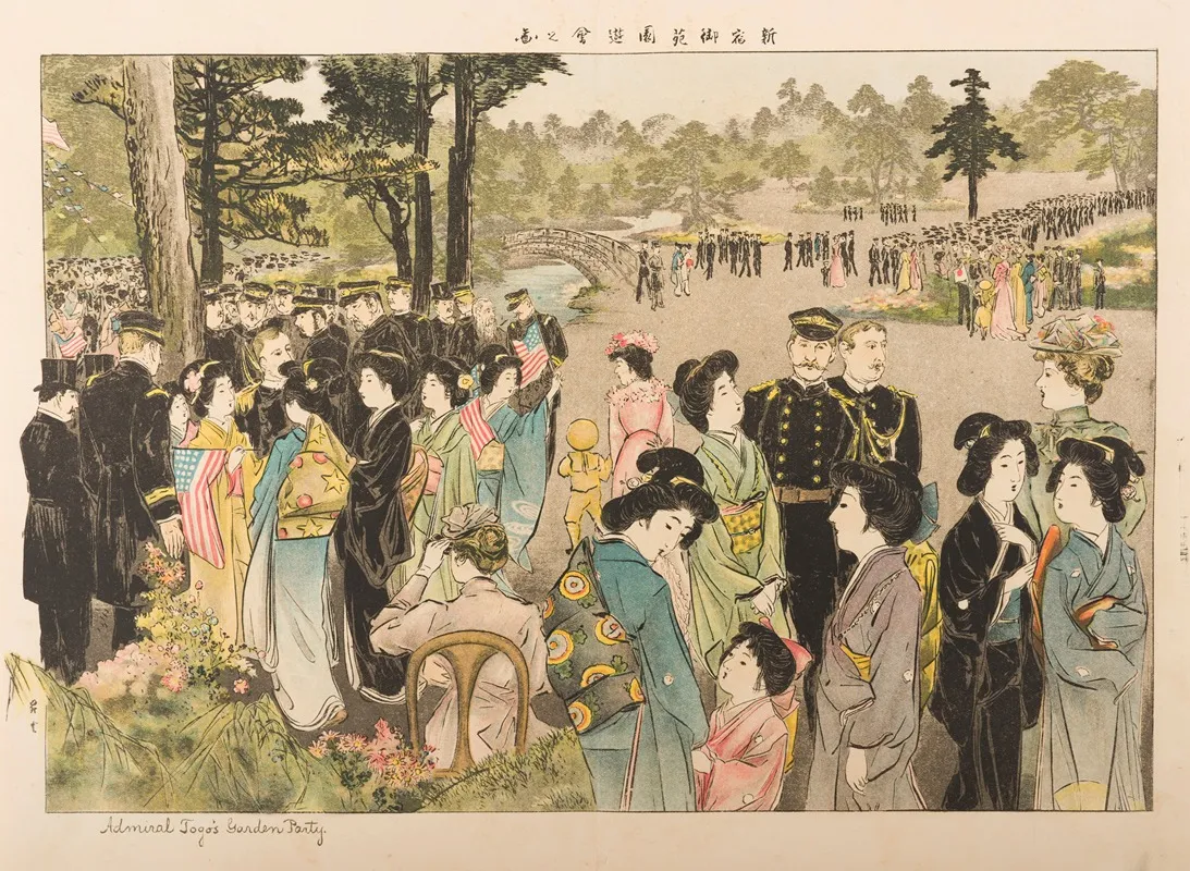 Admiral Togos Garden Party Wall Art by Yamamoto Shōun - High-Resolution Digital Print