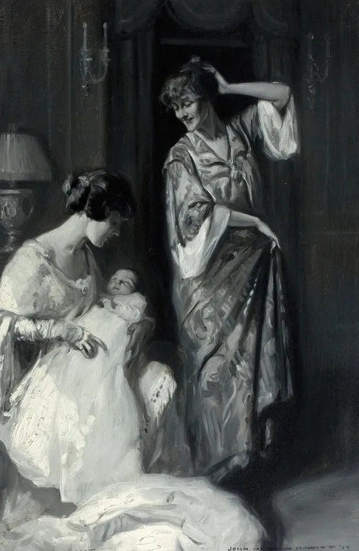 Admiring Baby Wall Art by John Newton Howitt - High-Resolution Digital Print