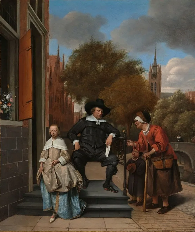 Adolf And Catharina Croeser Known As The Burgomaster Of Delft And His Daughter