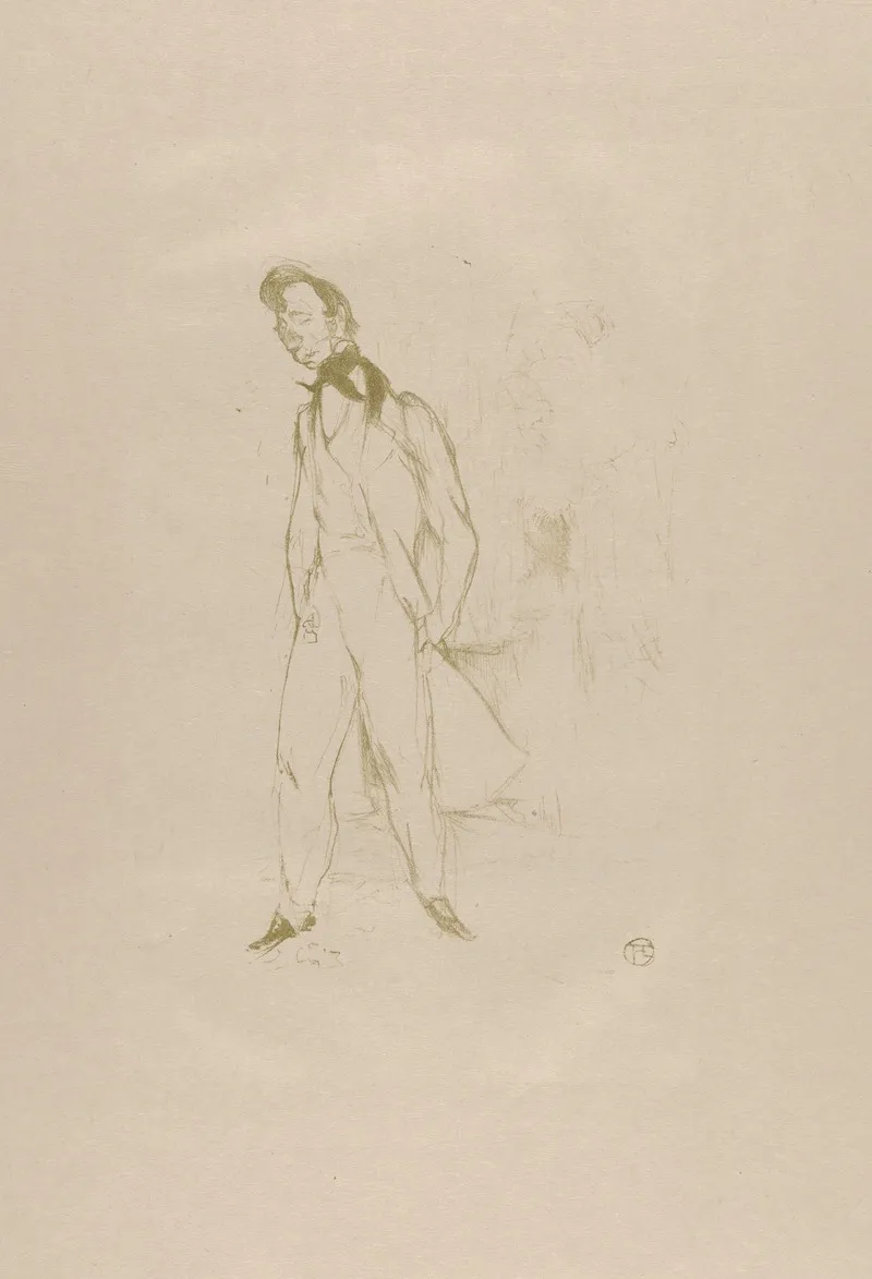 Adolphe The Sad Young Man Wall Art by Henri de Toulouse-Lautrec - High-Resolution Digital Print