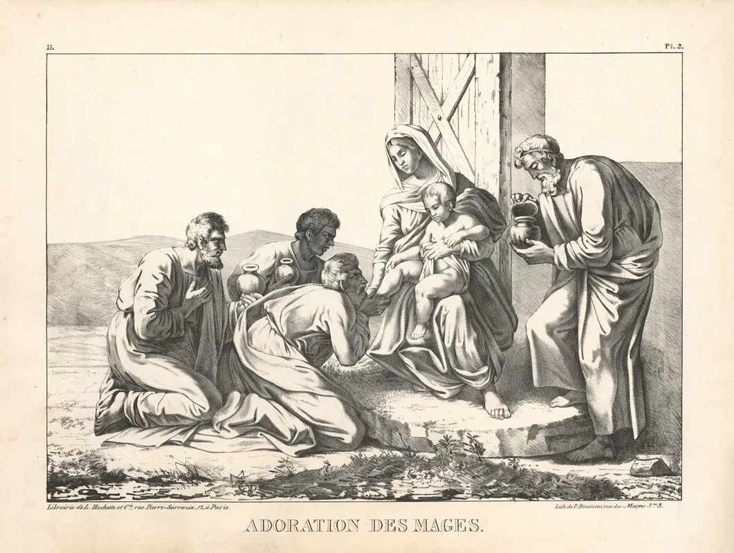 Adoration Des Mages 2 Wall Art by P. Bineteau - High-Resolution Digital Print