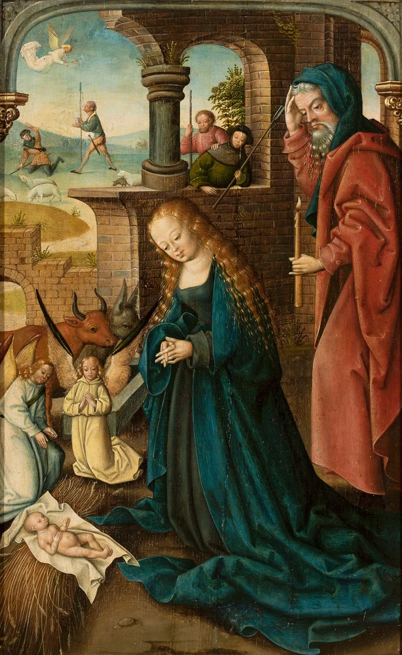 Adoration Of The Child 3 Wall Art by Jan Baegert - High-Resolution Digital Print