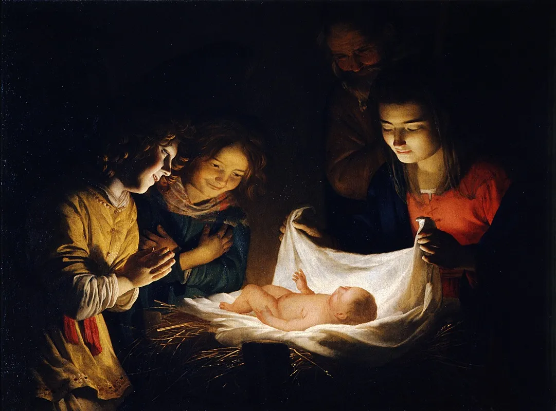 Adoration Of The Child 4 Wall Art by Gerard van Honthorst - High-Resolution Digital Print