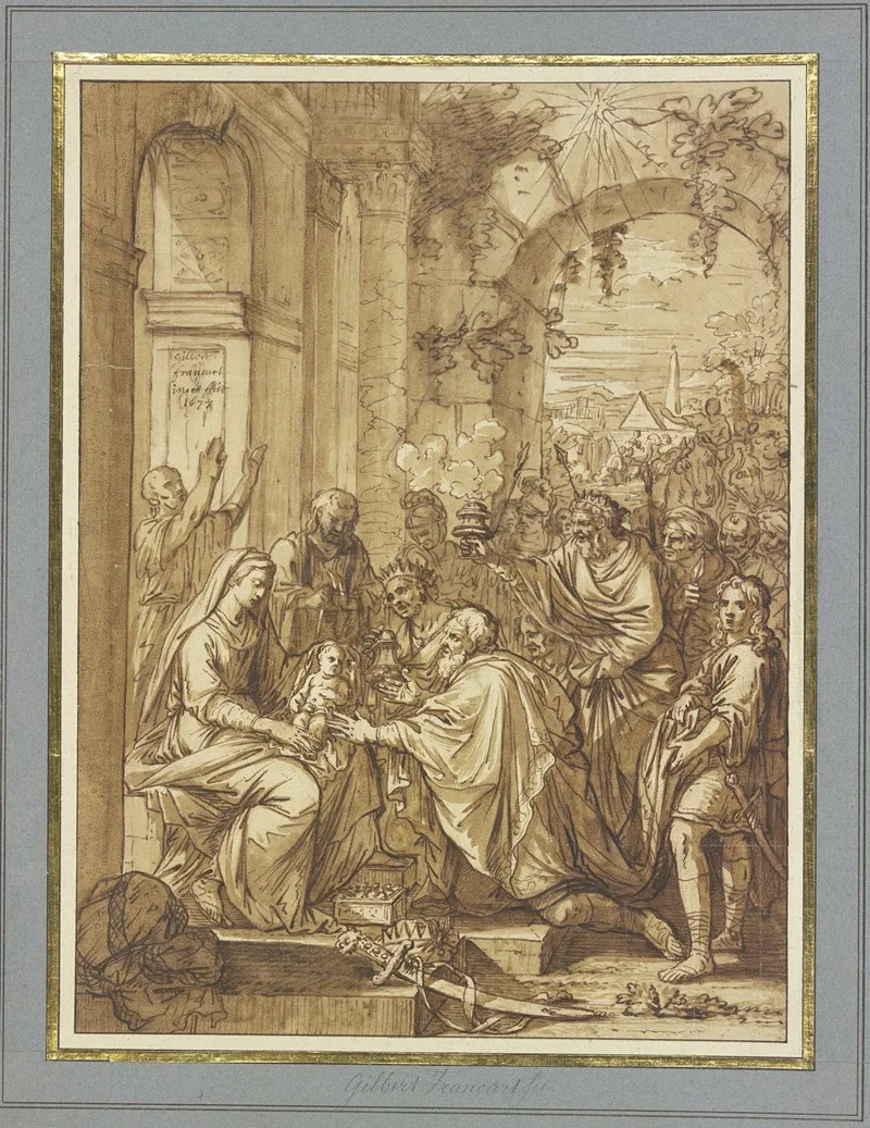 Adoration Of The Kings 4 Wall Art by Gilbert Francart - High-Resolution Digital Print