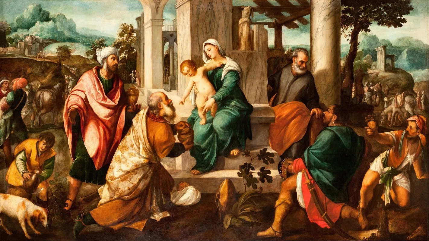 Adoration Of The Magi 11 Wall Art by Bonifacio Veronese - High-Resolution Digital Print