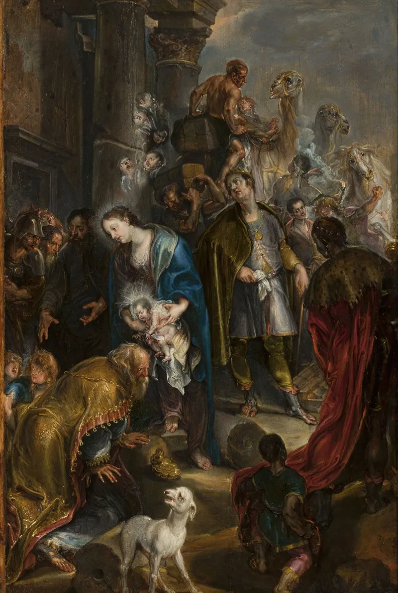 Adoration Of The Magi 55 Wall Art by Simon de Vos - High-Resolution Digital Print