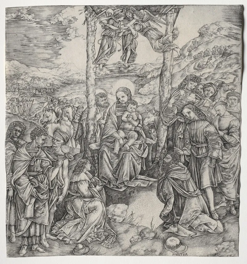 Adoration Of The Magi 61 Wall Art by Cristofano Robetta - High-Resolution Digital Print