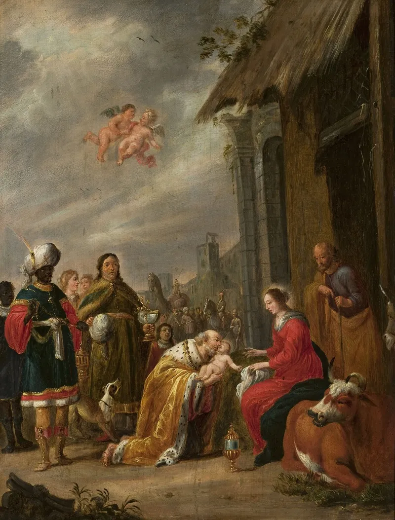 Adoration Of The Magi Matthew 2 10 11 Wall Art by David Teniers The Elder - High-Resolution Digital Print