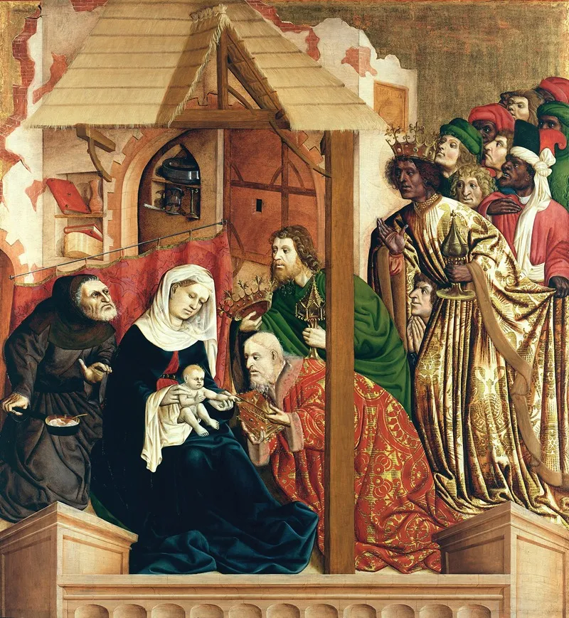 Adoration Of The Magi The Wings Of The Wurzach Altar Wall Art by Hans Multscher - High-Resolution Digital Print
