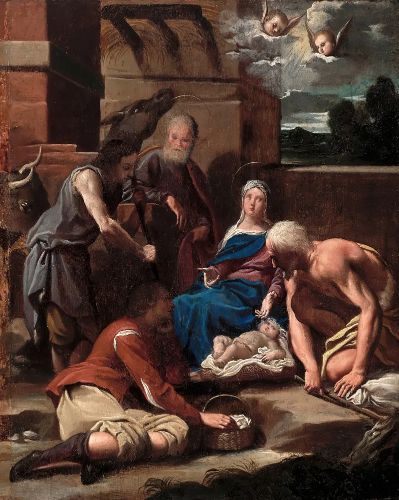 Adoration Of The Shepherds 20 Wall Art by Carlo Bononi - High-Resolution Digital Print