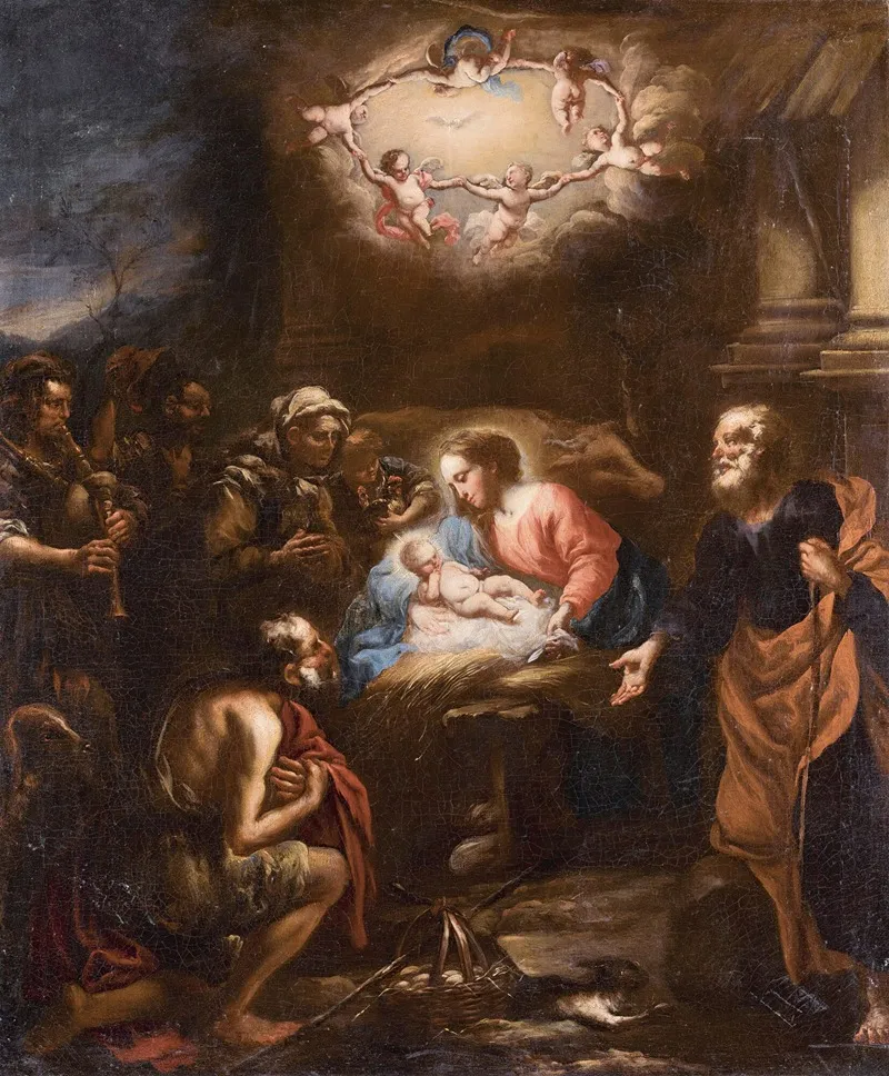 Adoration Of The Shepherds 23 Wall Art by Stefano Magnasco - High-Resolution Digital Print