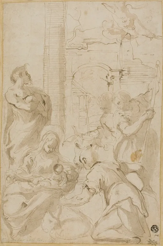 Adoration Of The Shepherds 39 Wall Art by Carlo Bononi - High-Resolution Digital Print