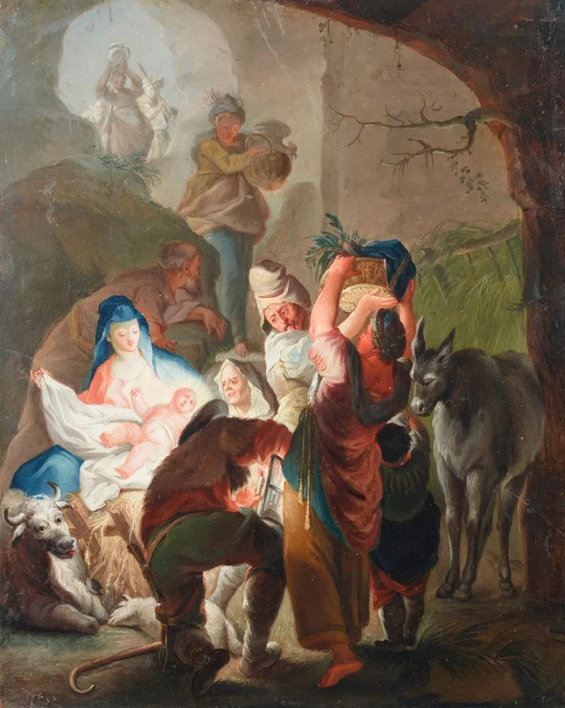 Adoration Of The Shepherds 41 Wall Art by After Johanna Evangelista Holzera - High-Resolution Digital Print