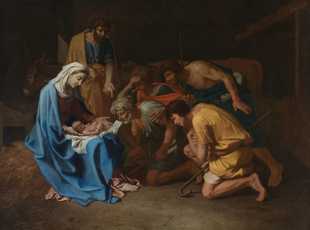 Adoration Of The Shepherds 51 Wall Art by Nicolas Poussin - High-Resolution Digital Print