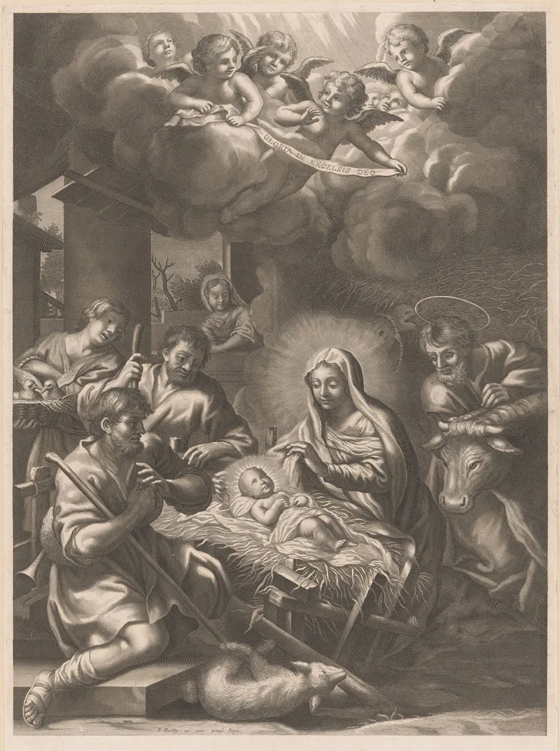 Adoration Of The Shepherds 71 Wall Art by Francois de Poilly - High-Resolution Digital Print