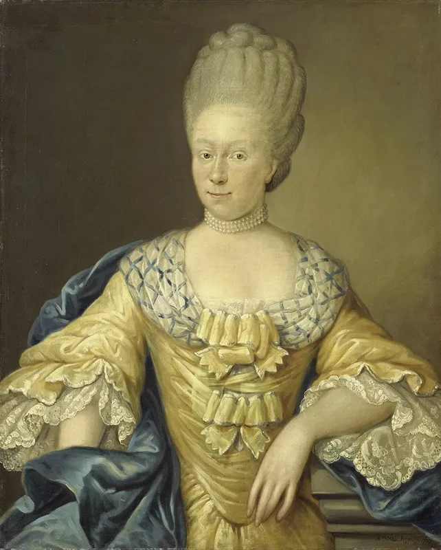 Adriana Johanna Van Heusden Wife Of Johan Arnold Zoutman Wall Art by August Christian Hauck - High-Resolution Digital Print