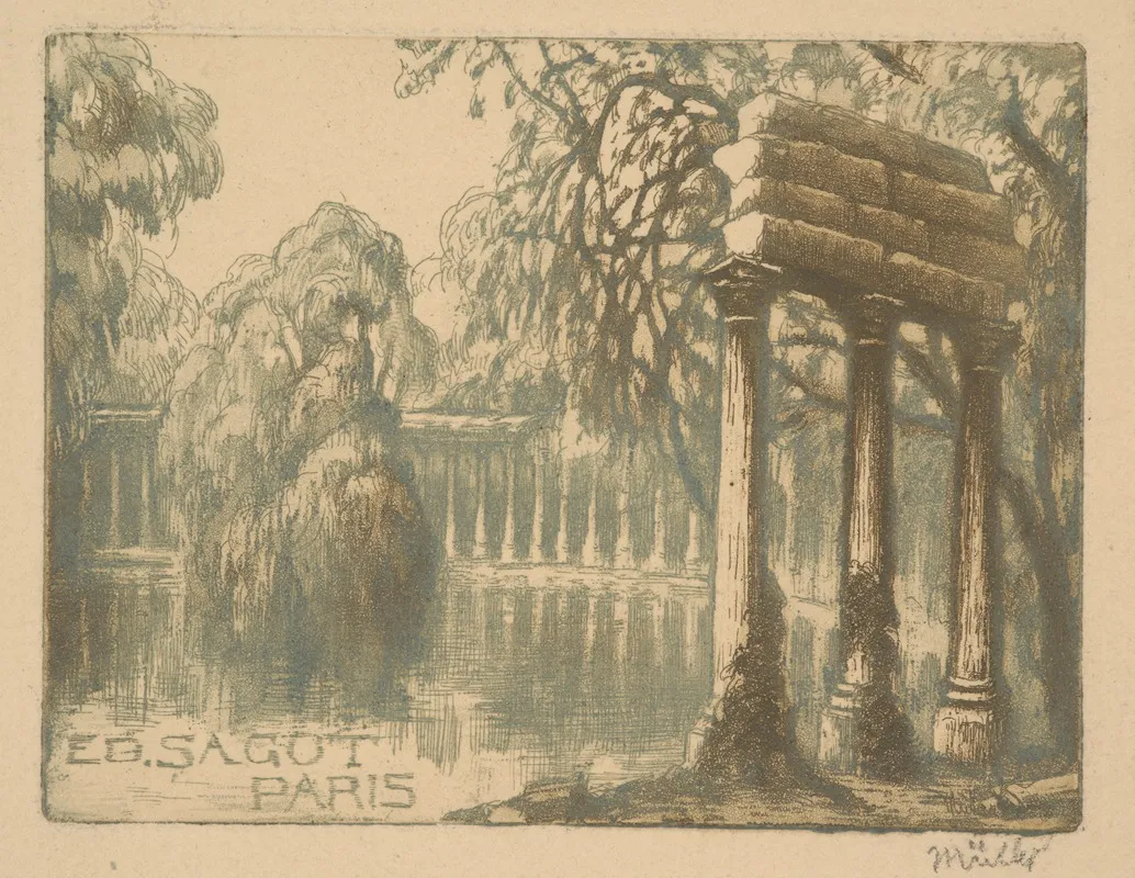 Advertisement For The Graphic Publisher Edmond Sagot Parc Monceau In Paris