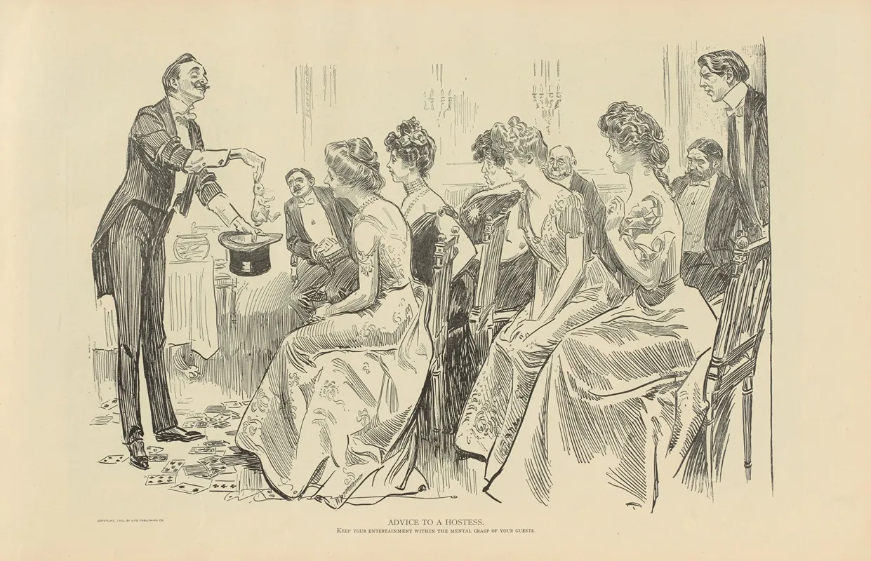 Advice To A Hostess Wall Art by Charles Dana Gibson - High-Resolution Digital Print