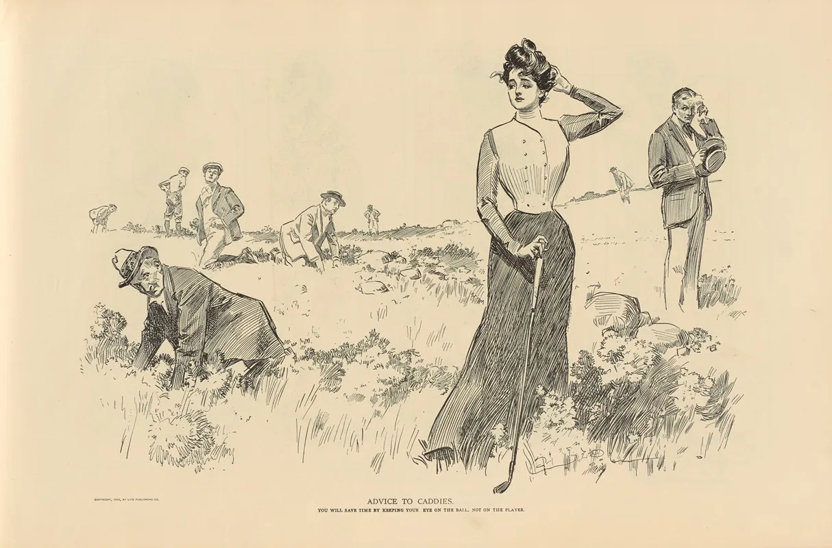Advice To Caddies 2 Wall Art by Charles Dana Gibson - High-Resolution Digital Print
