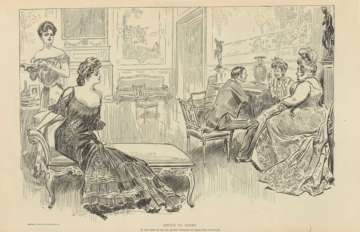 Advice To Snobs Wall Art by Charles Dana Gibson - High-Resolution Digital Print