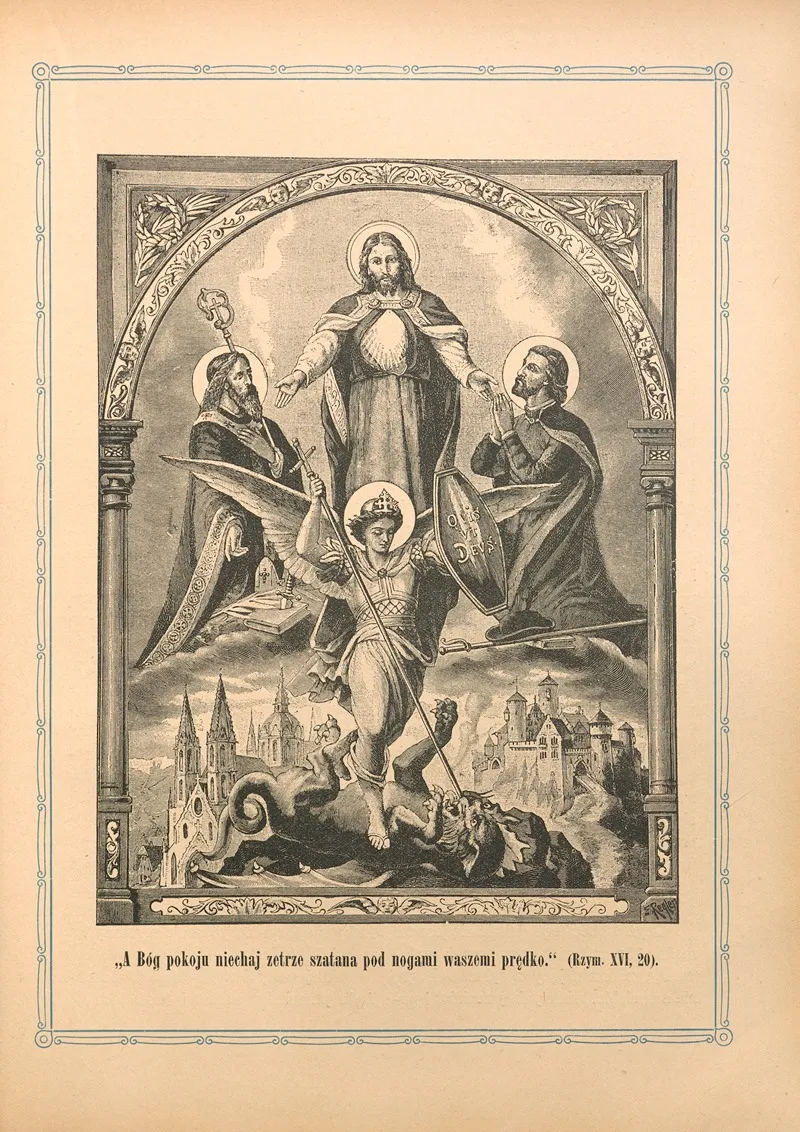 A bog pokoju niechaj zetrze szatana pod nogami waszeini Wall Art by Otto Bitschnau - High-Resolution Digital Print