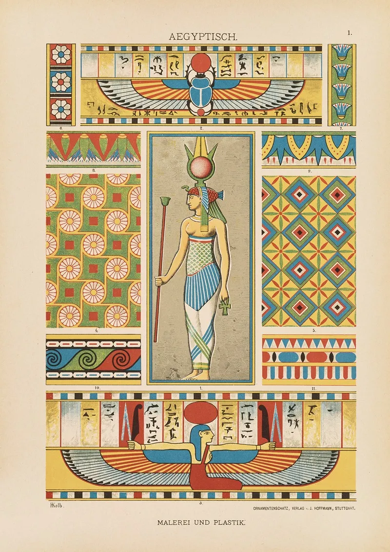 Aegyptisch Malerei Und Plastik Wall Art by Heinrich Dolmetsch - High-Resolution Digital Print