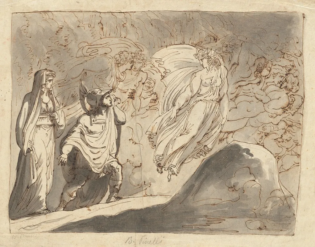 Aeneas In The Underworld Wall Art by Roman 18th Century - High-Resolution Digital Print