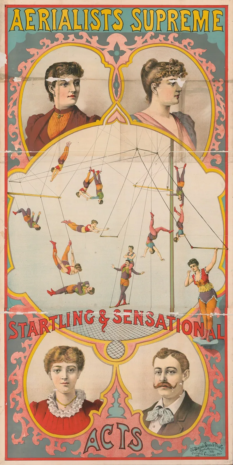 Aerialists Supreme Startling Sensational Acts Wall Art by Russell, Morgan & Co. - High-Resolution Digital Print