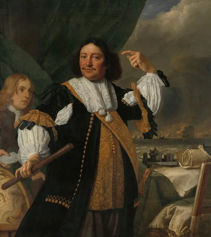 Aert Van Nes 1626 1693 Vice Admiral Wall Art by Bartholomeus van der Helst - High-Resolution Digital Print