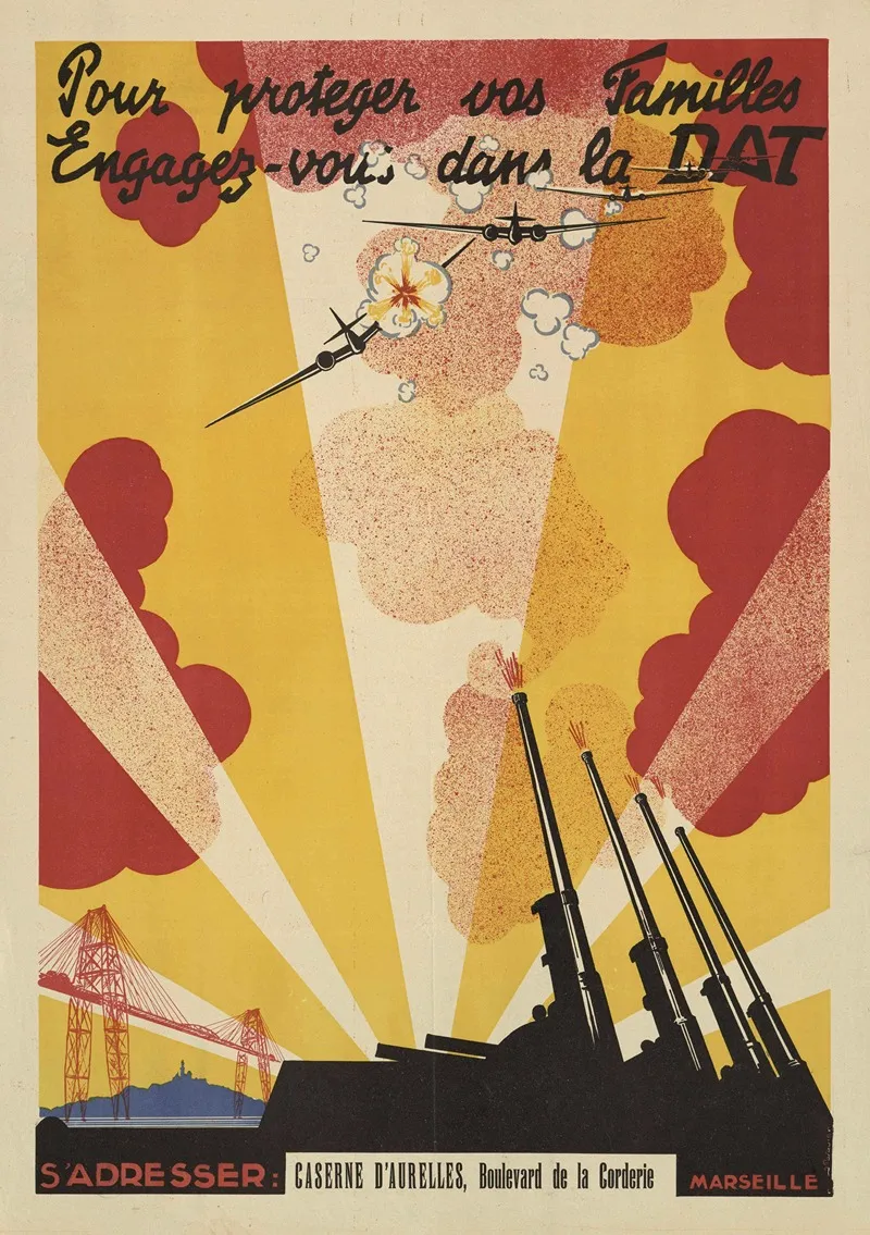 Affiche De Recrutement De Larmee De Vichy Engagez Vous Dans La Dat Defense Aerienne Du Territoire Wall Art by Anonymous - High-Resolution Digital Print