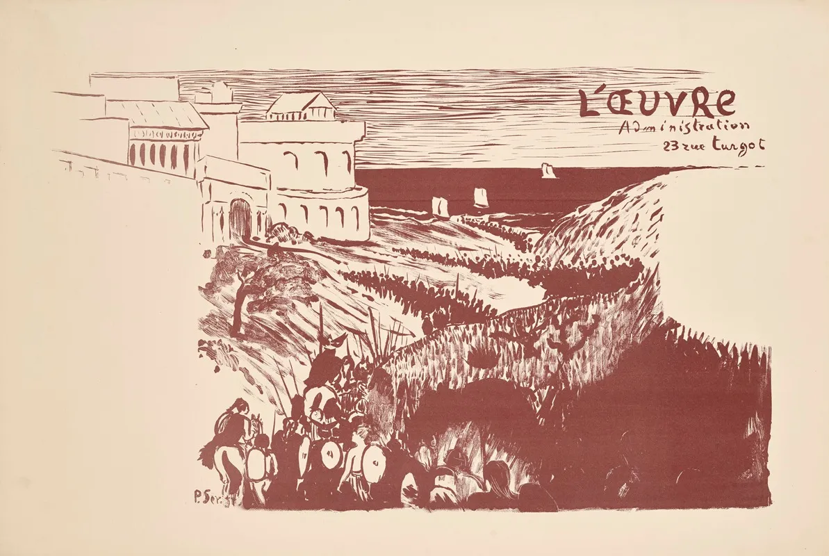 Affiche Pour La Piece Heraklea De Auguste Villeroy Au Theatre De Loeuvre Dans La Revue Revue Encyclopedique Larousse