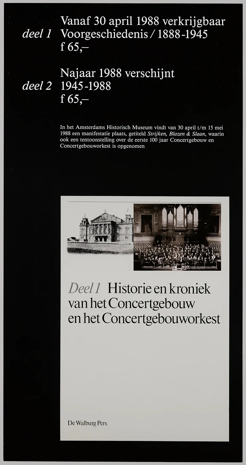 Affiche Voor 2 Boeken Een Manifestatie En Een Tentoonstelling Rond 100 Jaar Concertgebouw