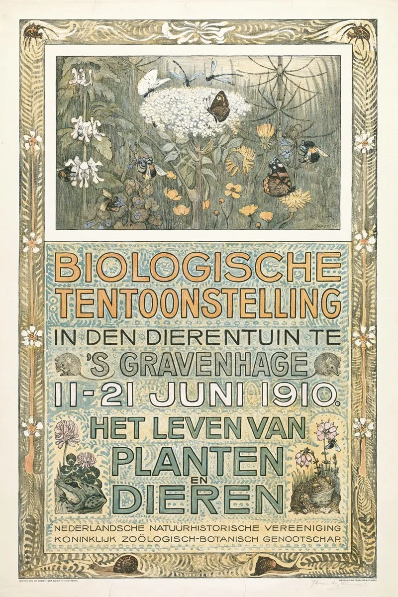 Affiche Voor De Biologische Tentoonstelling In Juni 1910