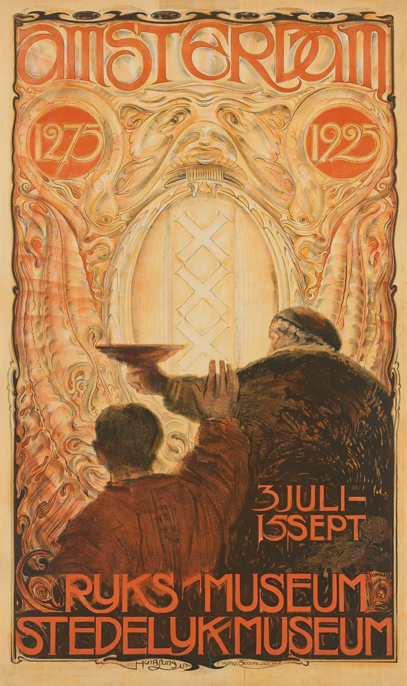Affiche Voor De Tentoonstelling Amsterdam 1275 1925