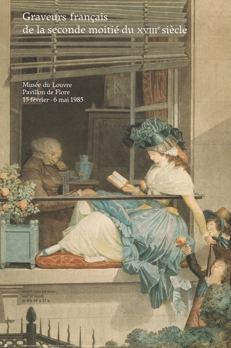 Affiche Voor De Tentoonstelling Graveurs Francais De La Seconde Moitie Du Xviiie Siecle