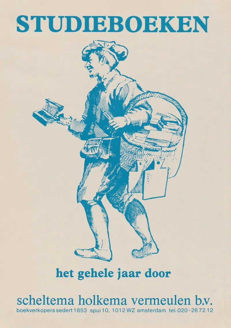 Affiche Voor Studieboeken Van Scheltema Holkema Vermeulen Te Amsterdam